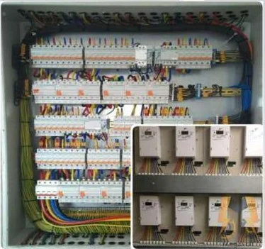 Multi-row distribution board and a bank of electricity sub-meters for a warehouse in Al Quoz